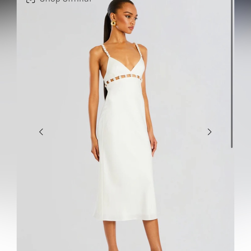 Retrofete White Midi Dress